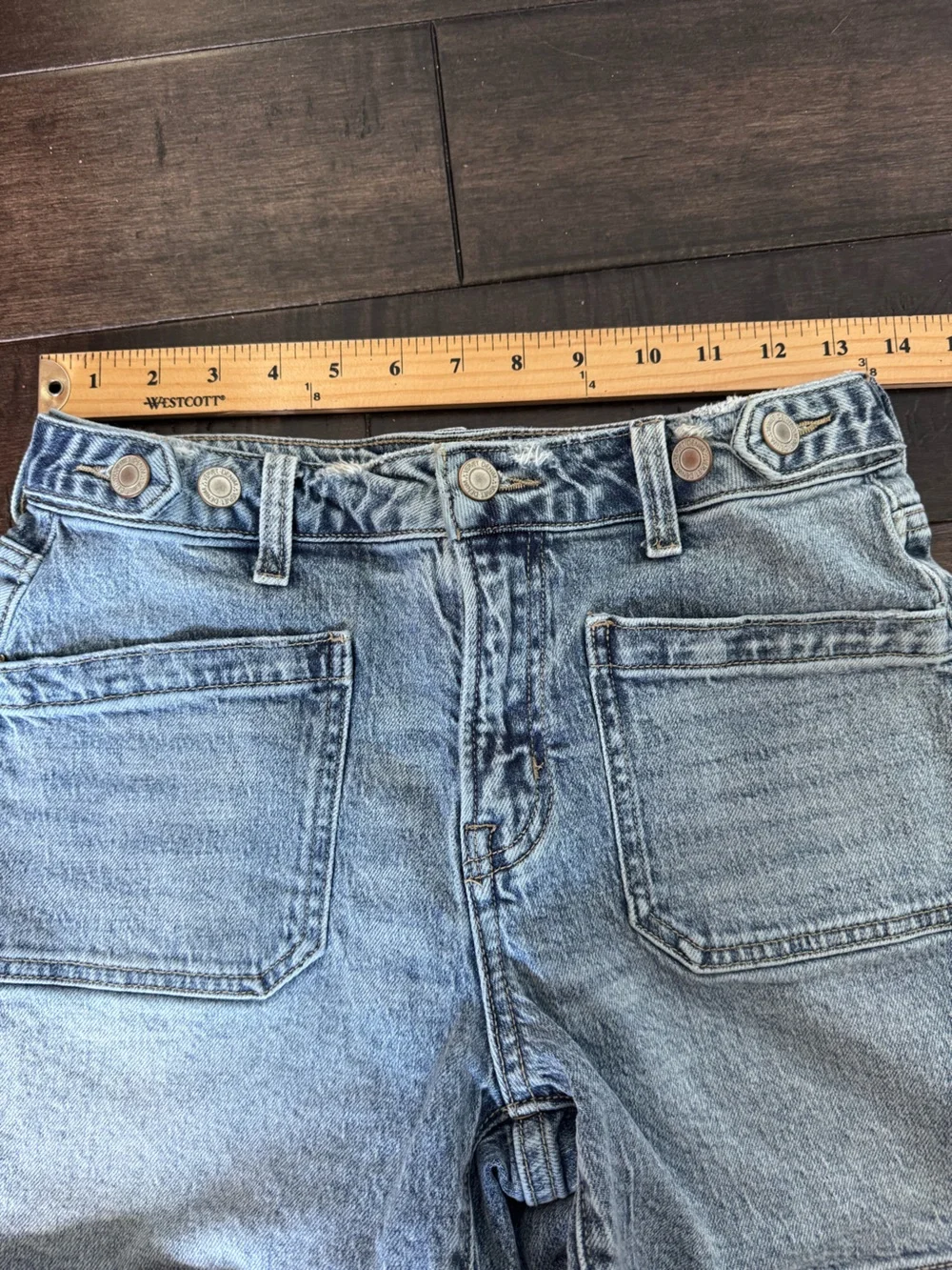 VERVET by Flying Monkey Rebecca High Rise Cuffed Shorts - Size Small